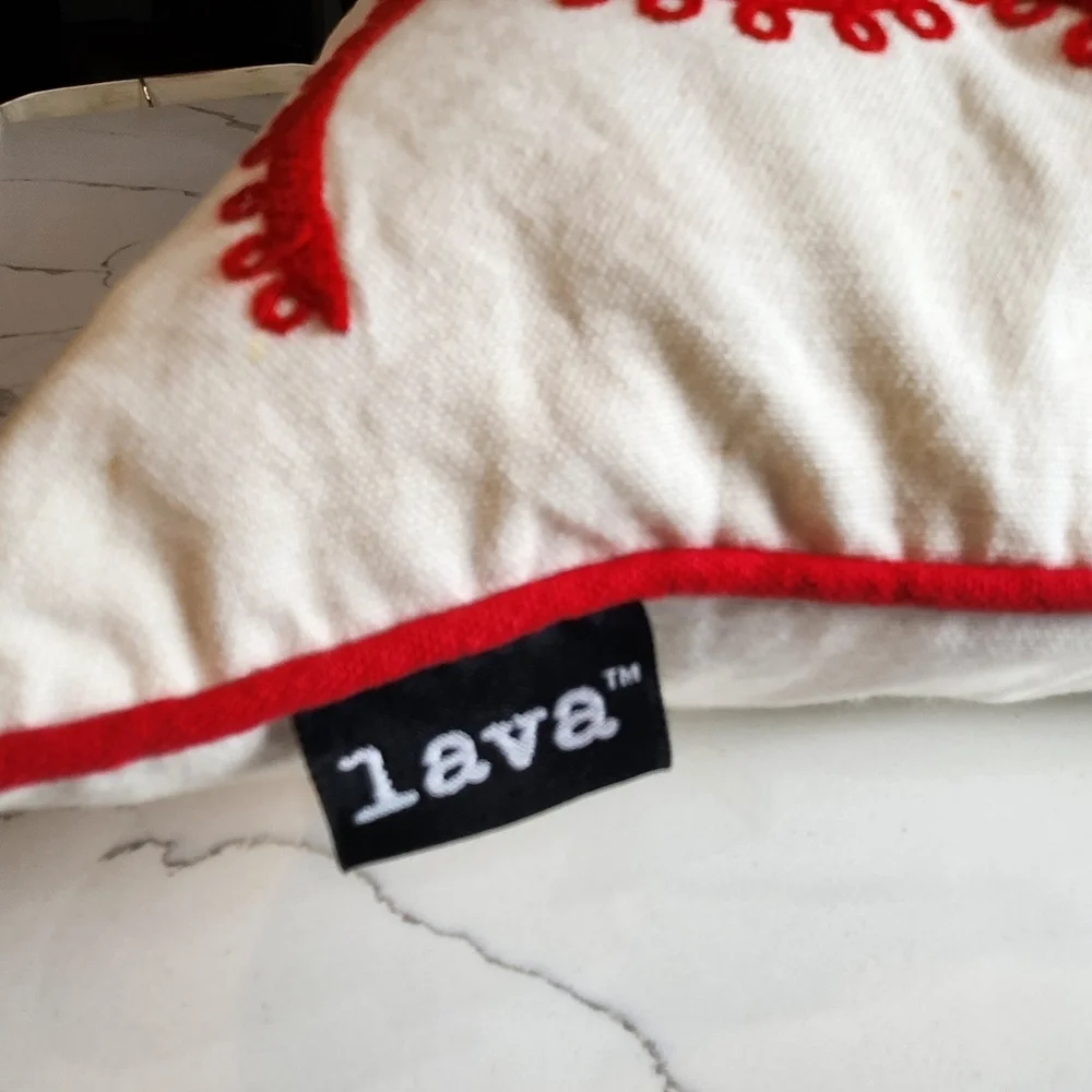 RED OCTOPUS EMBROIDERED AXCENT PILLOW by LAVA
